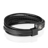 Steinbock7 Men's Leather Bracelet with Magnetic Clasp, Stainless Steel