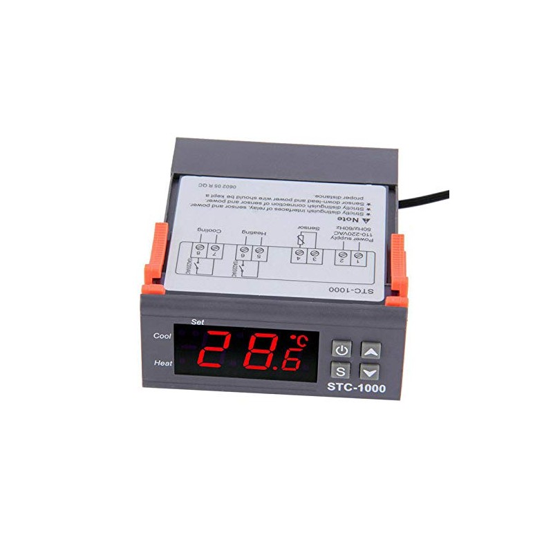 220V Temperature Controller Thermostat, Digital Temperature Thermostat STC-1000 Controller -50℃~110℃