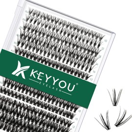Lash ClUKters 300Pcs Individual Lashes 30D+40D+50D 0.07D Curl 9-18MMIX Lash Extensions ClUKters Lashes Soft&Natural False Eyelashes Individual DIY Eyelash Extension at Home(30D+40D+50D-0.07D,9-18MIX)