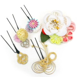 Hair Ornaments Set of 2? Hairpin Knob crafted Flower Japanese Pattern Comb Shaped Pink WK – 334 (coming-of-age ceremony Graduation Wedding 和装)