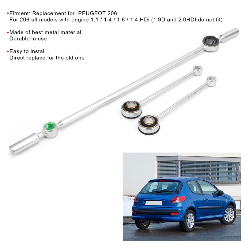 3PCS Shift Linkage Replacement for PEUGEOT 206 Models with Engine