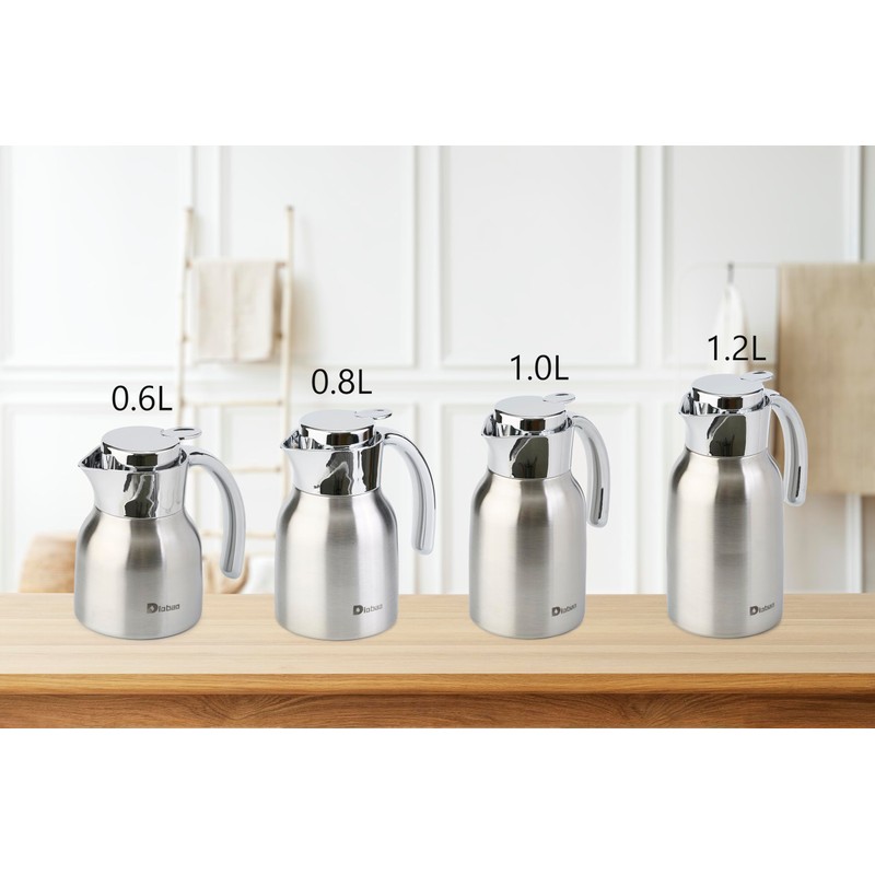 Diobao 1.0L Coffee Server, Heat-Insulating Tabletop Pot, Thermos Pot, Double-Wall
