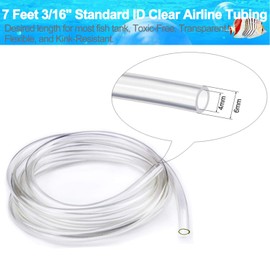 DeKago Transparent Airline Tubing Standard Aquarium Air Pump Accessories Kit with Check Valves, Air Stones, Suction Cups and Connectors for All Fish Tank