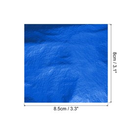 sourcing map Gold Leaf Foil Sheet, Blue Leaf Papers, 3.3 Inch x 3.1 Inch for Art Decoration, Sculptures, Painting, Pack of 150 Pcs