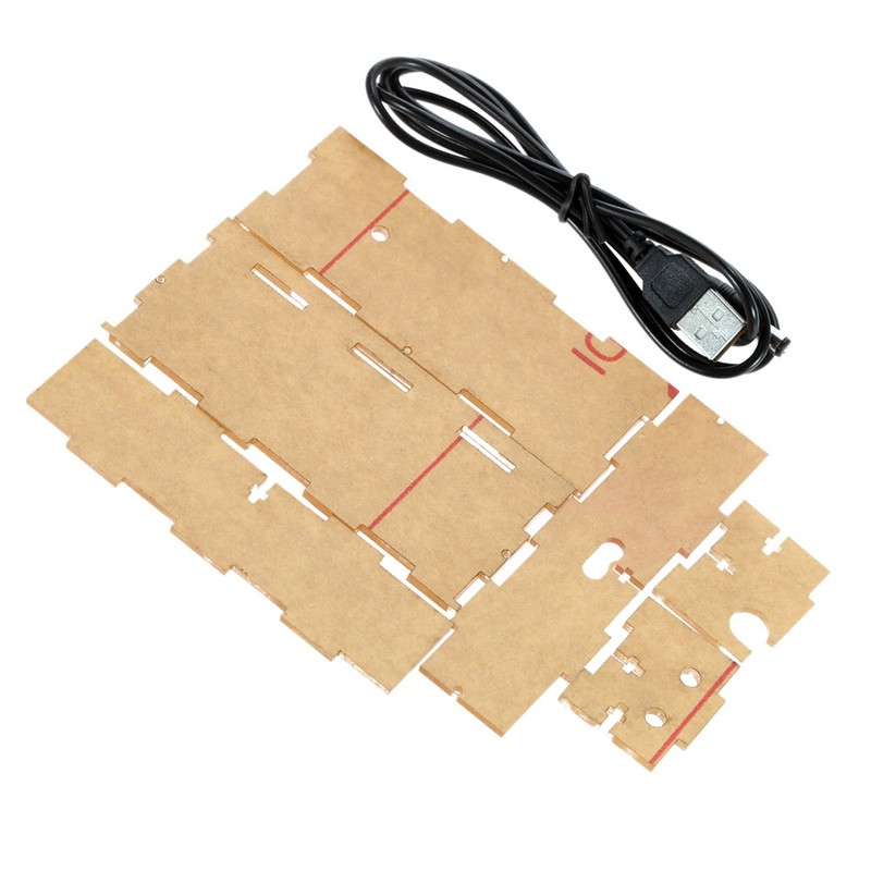 Compact 4-digit DIY Digital LED Clock Kit Light Control Temperature