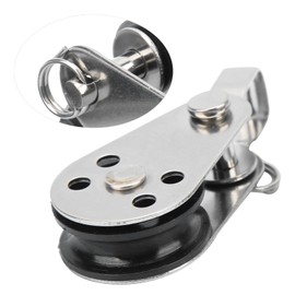 VGEBY Sailing Reel, Pack of 2 Stainless Steel Nylon Wheels, Small Lifting Roller, Roller Blocks, Rope Runner, Kayak for Boat, Kayak Roller Blocks, Accessories