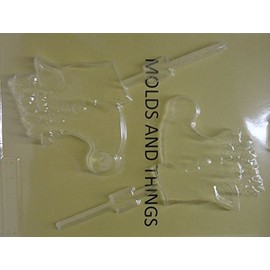 LARGE REINDEER LOLLY chocolate candy mold with © Molding Instruction - Set of 3