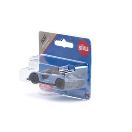 Siku 1537 McLaren Senna Sports Car, Metal/Plastic, Light Blue, Rubberised Tyres, Toy Car for Children