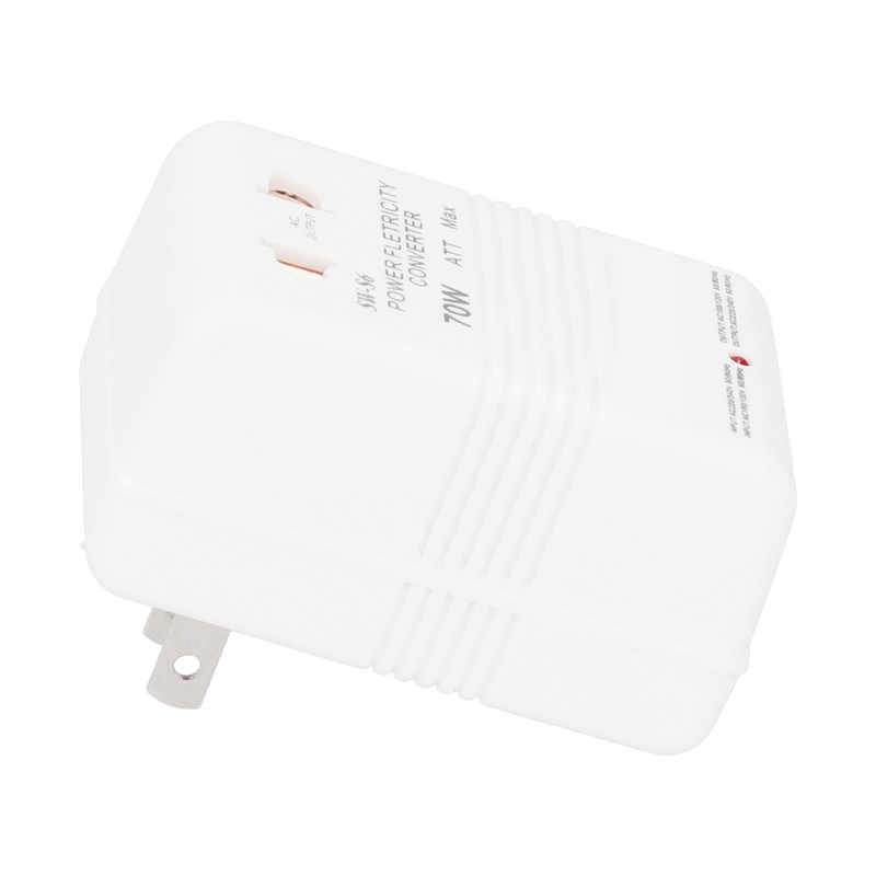 70W Power Converter to Dual Channel Transformer Adapter for Travel