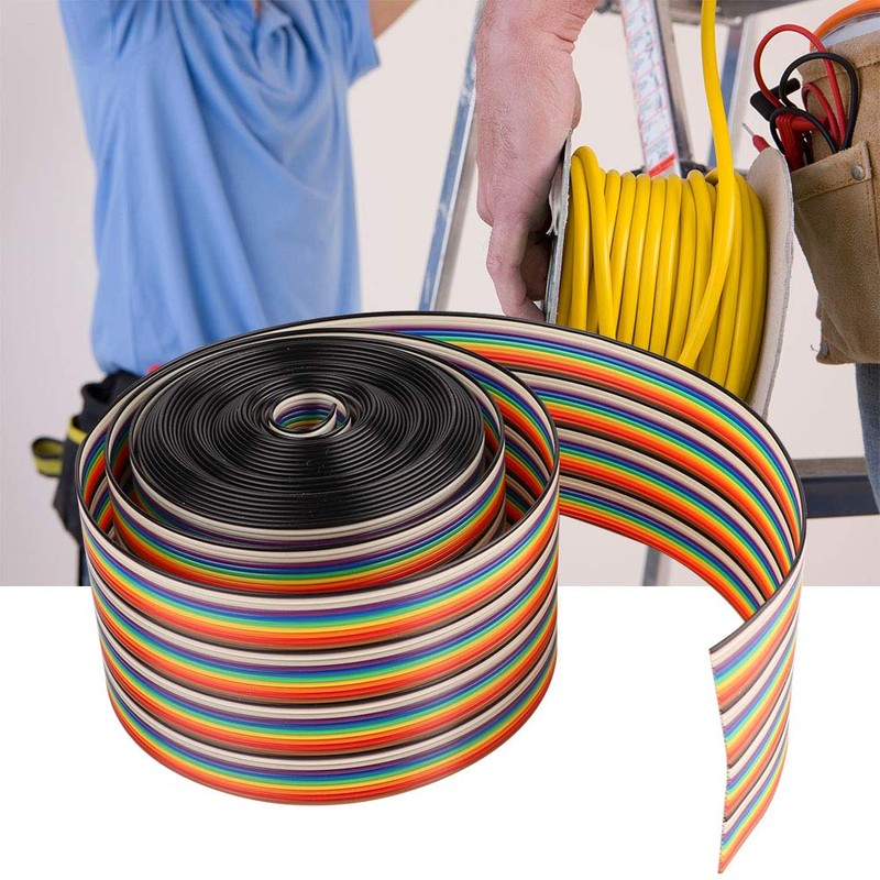 Flat Ribbon Cable Colourful 1.27 mm Spacing Cable 40P Flat