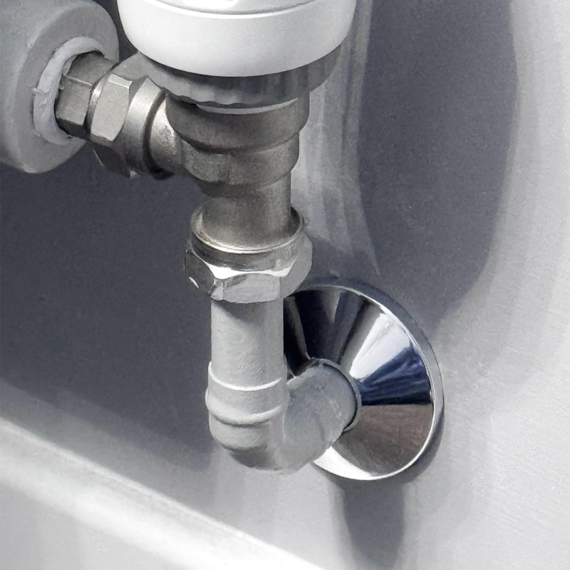 Radiator Pipe Covers Chrome Pipe Collars -15mm Radiator Pipe Hole