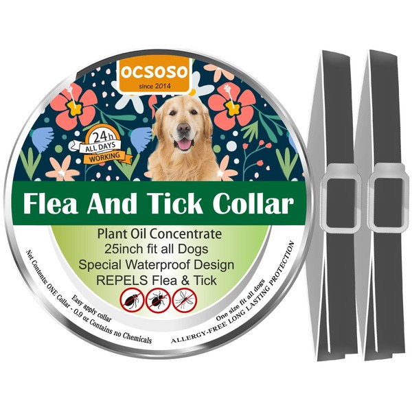 OCSOSO Flea Collar for Dogs and Cats, Dogs Flea and