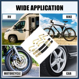 INFINAUTO 9pcs Tire Valve Stem Extension Dual Extender Pipe 3.9" for Car Truck Stylish Design