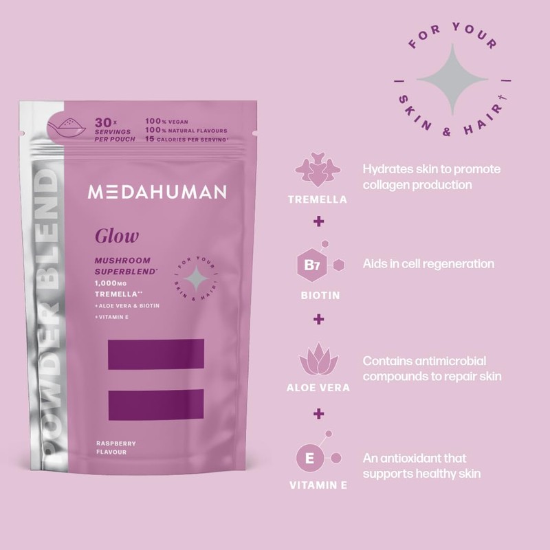 MEDAHUMAN MEDAHUMAN? Glow | Tremella Mushroom Powder (30 Servings) |