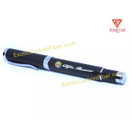 Exotic Carbon Fiber Alfa Romeo Color Logo Carbon Fiber Ballpoint Pen - GREAT GIFT!!