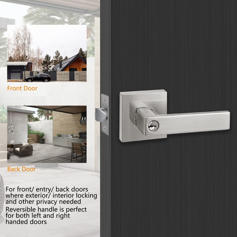 NEWBANG Keyed Entry Lever Lock for Exterior and Front Door
