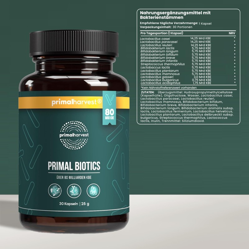 Primal Harvest Primal Biotics - 30 Capsules - 15 Bacterial