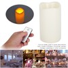 3pcs Electronic LED Candles Plastic Flameless Flickering Pillar Fake Candles