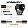 Faro Motocicleta De Led Carcasa Negra Para Ktm Exc Mx
