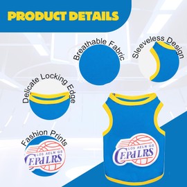 Vavious Cat Outfit Dog Sleeveless Mesh Tank Top Summer Cooling Quick Dry Shirts Cute Dogs Soft Basketball Vest Puppy Breathable Sportswear Large