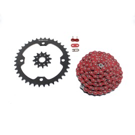 Chain and Sprockets for Yamaha YFZ450 2004-2008 Red Non-Oring Chain 12/38 96L