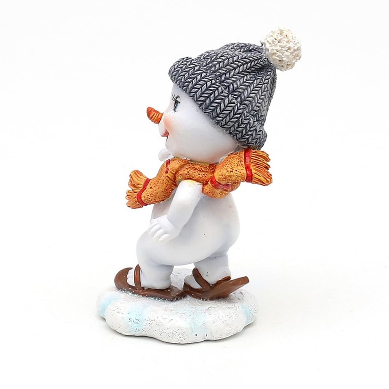 Snow Children with Hat and Scarf in Red/Grey with Skis,