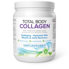 Natural Factors Total Body Collagen Bioactive Peptides Unflavoured, 500g Powder, Reduces Wrinkles & Fine Lines, Muscle & Joint Recovery