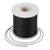 200 Yards Korean Waxed Polyester Cords Black Braided Beading String