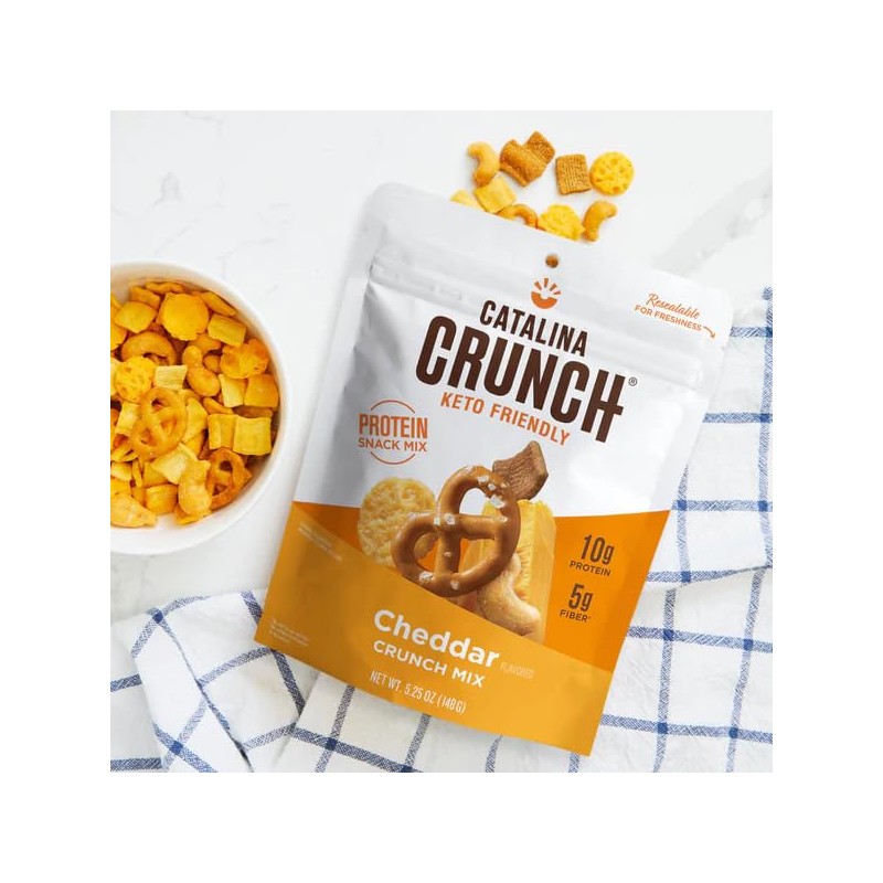 CATSNK CHEDDAR CRNCH MIX ( 6 X 6 OZ )