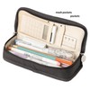brunch brother Daily Black Pencil Case, Large Capacity Pencil Pouch