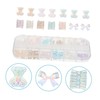 Healeved Flower Nail Art Decor Cute Bear Accents Small Accessories