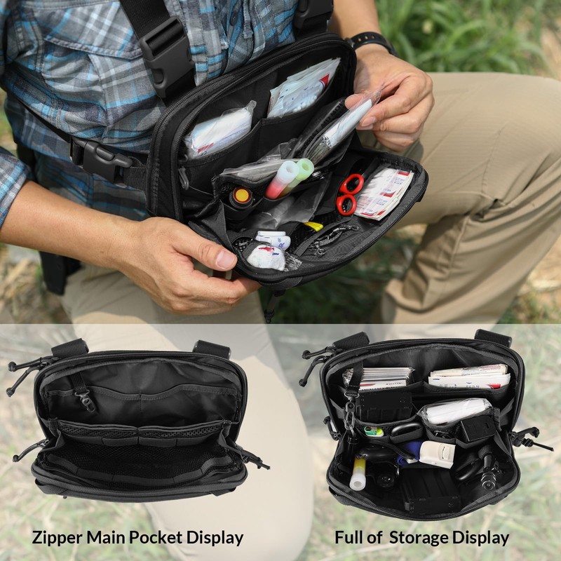 VOTAGOO GEAR Tactical Chest Pack EDC Chest Bag 2L Utility