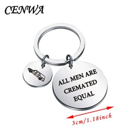CENWA Funeral Director Gift Funny Cremator Gift Mortician Present All Men Are Cremated Equal Keychain (Cremated Equal Keychain)