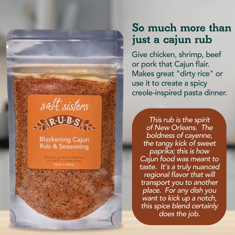 s.a.l.t. sisters Blackening Cajun Rub & Seasoning | All-Natural, Gluten