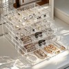 Acrylic Jewelry Box With 5 Drawers Clear Earring Storage Organizer