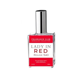 Lady In Red Rouge 540, 1.9 oz. EDP, Inspired by Baccarat Rouge 540, Long Lasting Parfum with jasmine, amber woods and orange oil is the perfect universal scent.