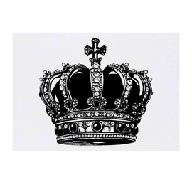 'English Crown' Temporary Tattoo - Water Resistant, Skin-Safe, Non-Toxic Transfer (TO00083123)
