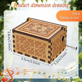 FFTANXS Cant Help Falling in Love Music box,Gifts for Wife on Her Birthday Wooden Music Box,Mam Birthday Gifts Hand Crank Music Box,Gifts for Girlfriend on Her Birthday for Mother Gifts,Boyfriend