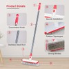 Floor Scrubber with Long Handle, 2 in 1 Scrubbing Brush