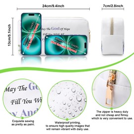 Inspirational Faith Gifts Cosmetic Bag Christian Gifts for Women Bible Verse Gift Religious Motivational Gifts Makeup Bag Encouragement Spiritual Gifts for Friend Baptism Gift Prayers Cosmetic Pouch
