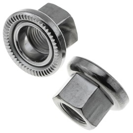 LUORNG 4PCS Silver M10 Bicycle Alloy Steel Hub Nut Rear Axle Nut Flange Nut Bicycle DIY Modification Part for Fixing Bicycle Gears