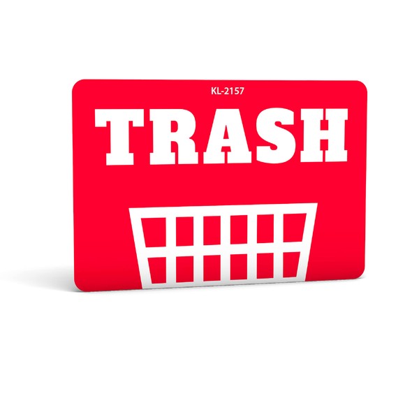 Trash Labels - 500 3" X 2" Trash Stickers -