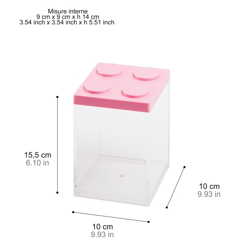 OMADA Design Confetti Container for Confetti or Candy, Brick Type,