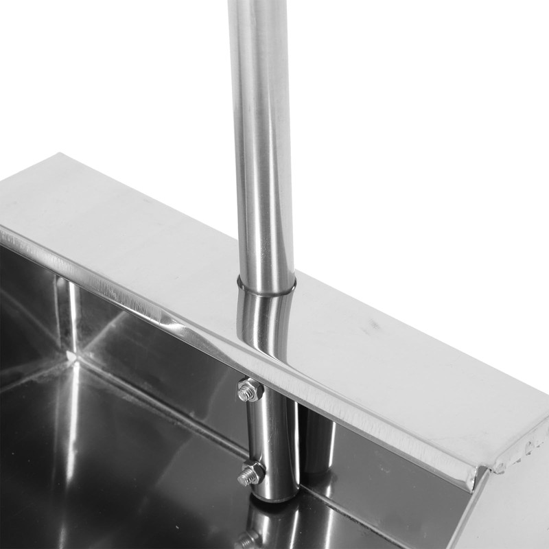 Lurrose Stainless Steel Dustpan: Dustpan with Handle - Stand Up