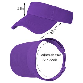 Marrywindix 1 Piece of Purple Sport Wear Athletic Visor Sun Sports Visor Hat Visor Adjustable Cap for Women and Men (One Size)