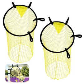 Top Bins Football Targets, 2 Pack Football Goal Target Bag, 45 CM Soccer Top Bins Target Net, Top Corner Football Targets Net Goals Foldable Portable Goal Target for Kids Adults(Yellow)