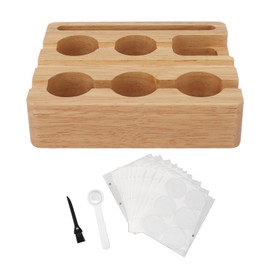 Lybunair 60Pcs 37mm Reusable Coffee Pod, Refill Kit with Aluminum Foil Seals Brush Spoon for Coffee Pods