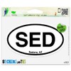 SED Sedona AZ Oval Vinyl Car Bumper Window Sticker 5" x 3"
