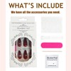 24Pcs Cherry Red False Nails - Almond Press on Nails