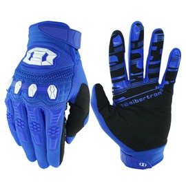 Seibertron Gloves – Unisex BMX MX ATV MTB Road Bike Mountain Bike Bicycle Offroad/Dirt Bike Road Racing Motorcycle Motocross Sport Touch Detection Full Finger Gloves Blue L